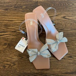 Zara Sparly Bow PVC Shoes